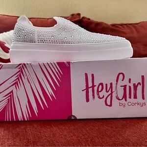 Corkys Hey Girl Pink and White Box